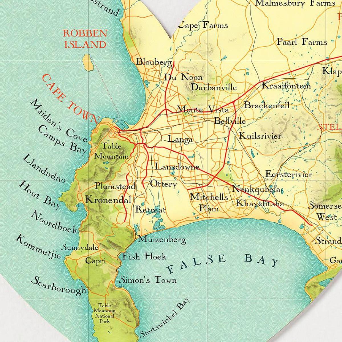 Cape Town peta lokasi