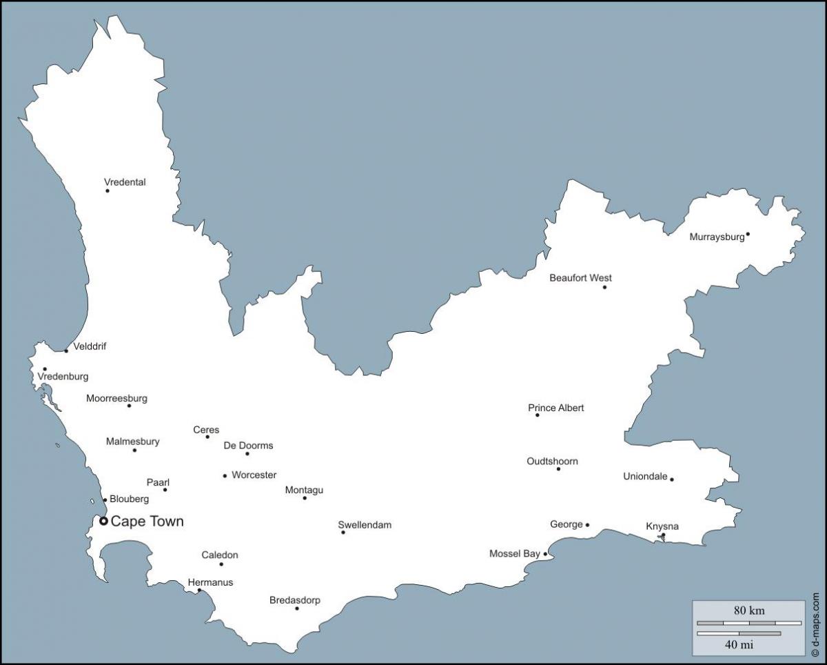 peta kosong Cape Town