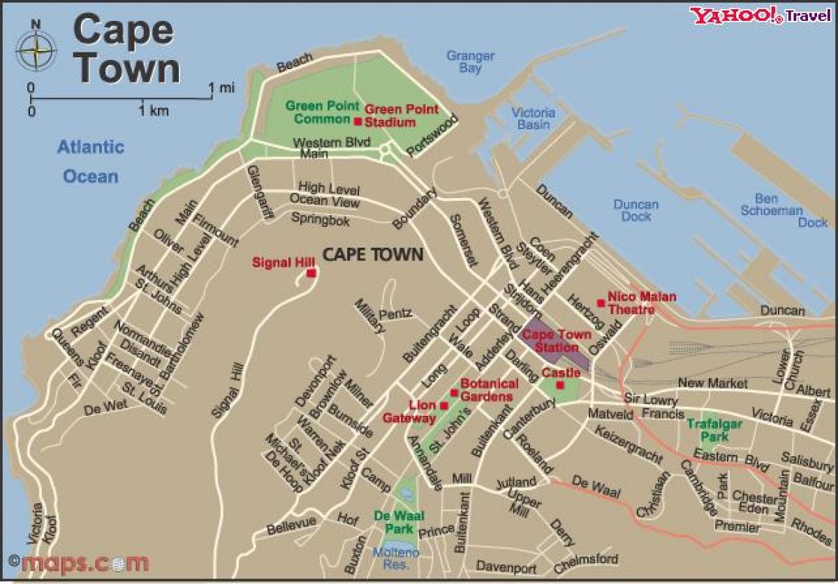 kota Cape Town peta penonton