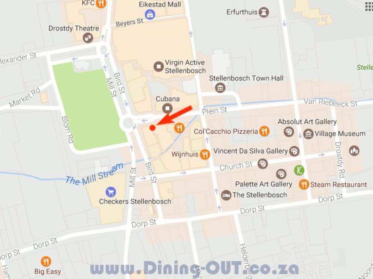 peta dorp jalan Cape Town
