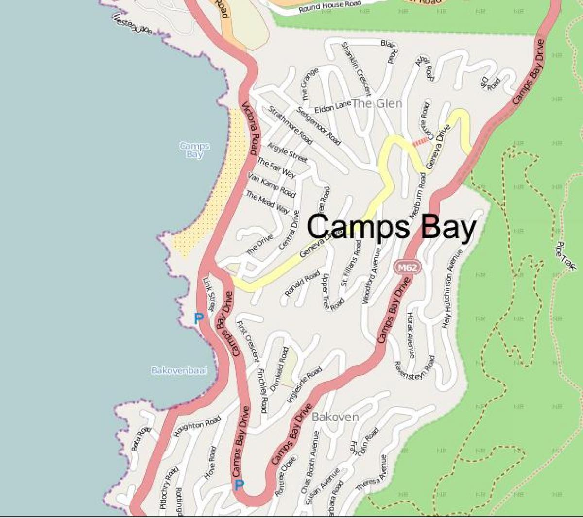 peta perkemahan bay jalan