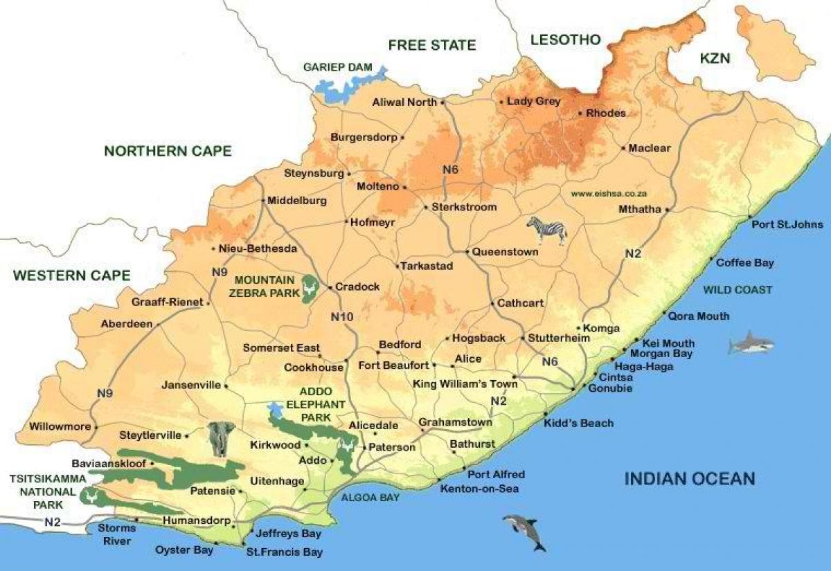 peta timur bandar-Bandar Cape