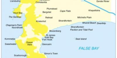 Cape Town semenanjung peta