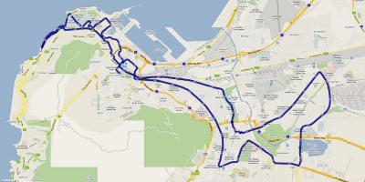 Peta Cape Town maraton laluan 