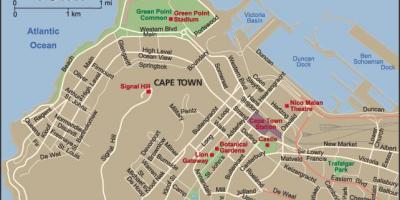 Kota Cape Town peta penonton