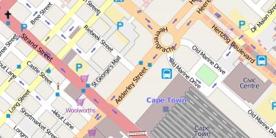 Peta heerengracht jalan Cape Town