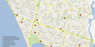 Peta meja melihat Cape Town