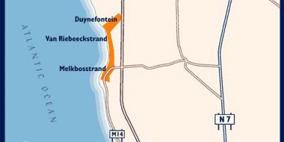 Peta barat pantai Cape Town