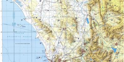 Cape Town peta topografi